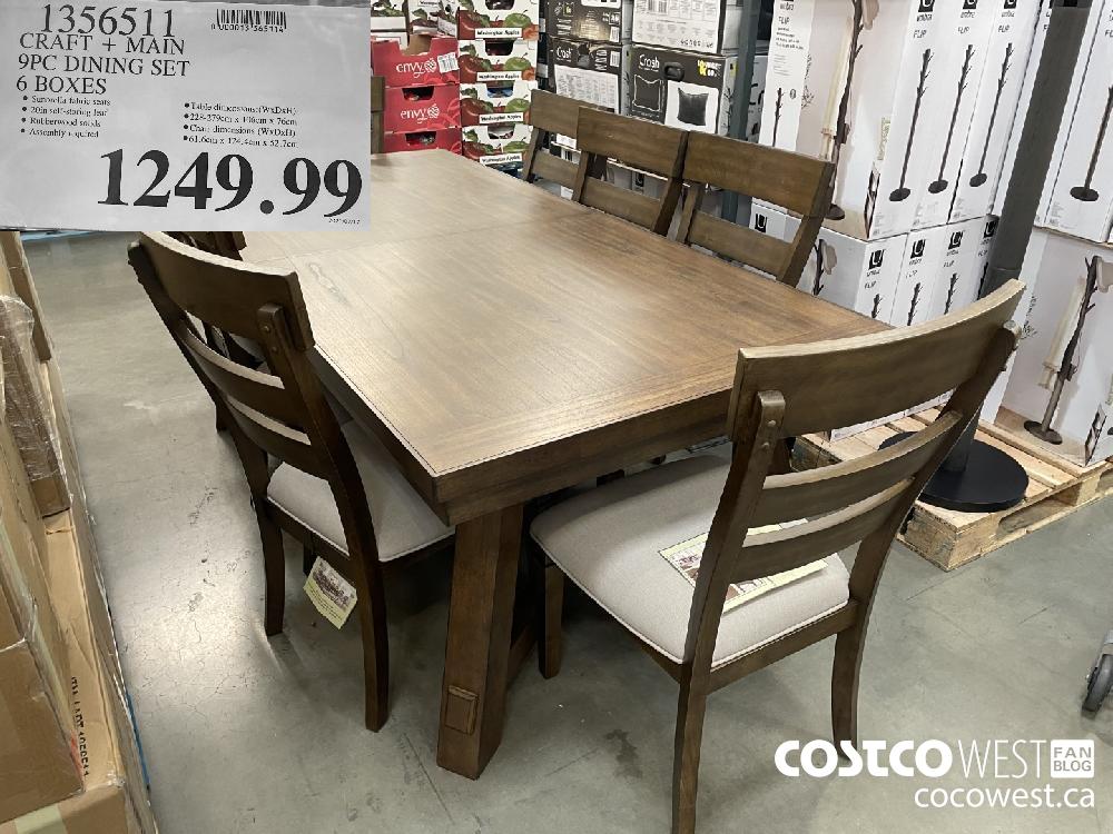 1356511 CRAFT + MAIN 9PC DINING SET 6 BOXES $1249.99
