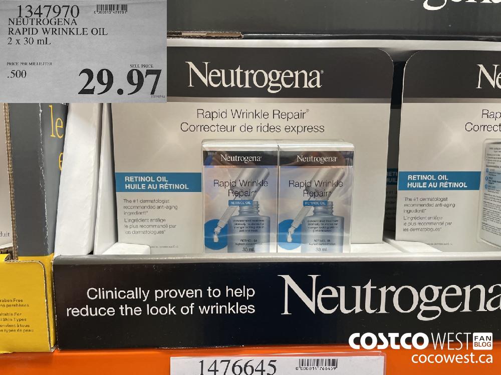 1347970 NEUTROGENA RAPID WRINKLE OIL 2 x 30 mL $29.97