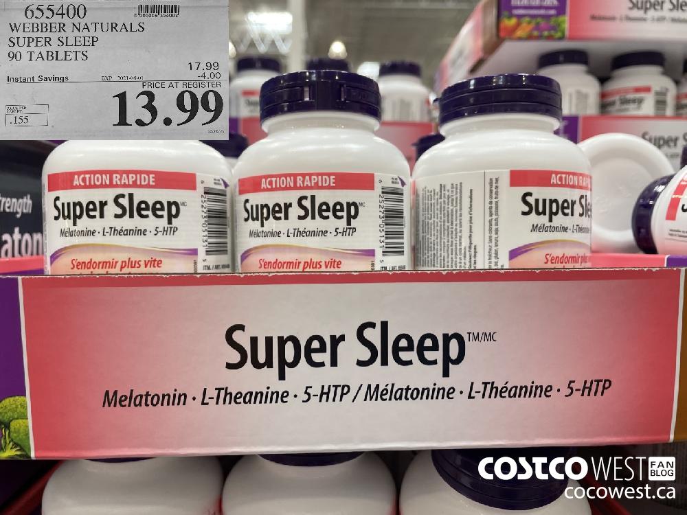 655400 WEBBER NATURALS SUPER SLEEP 90 TABLETS ($4.00 INSTANT SAVINGS EXPIRES ON 2021-08-01) $13.99