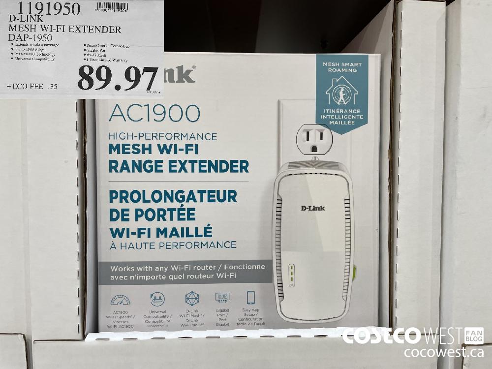 1191950 D-LINK MESH WI-FI EXTENDER DAP-1950 $89.97