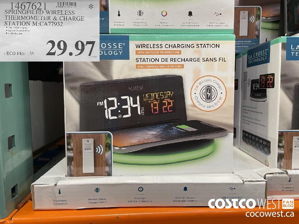 1467621 SPRINGFILED WIRELESS THERMOMETER & CHARGE STATION M:CA77932 $29.97