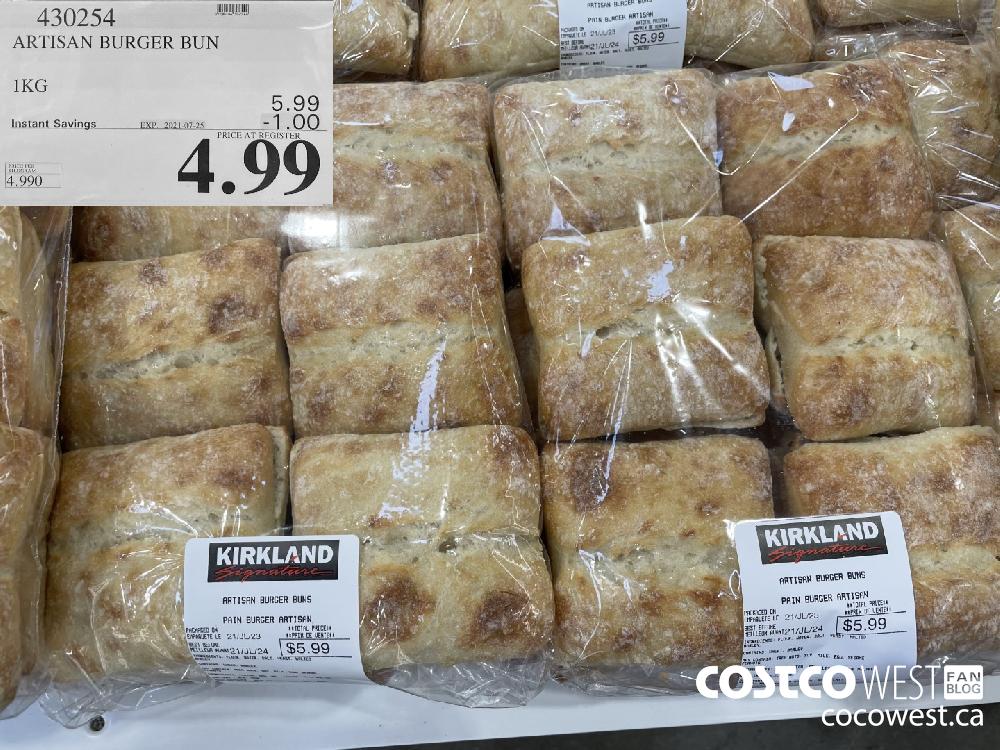 430254 ARTISAN BURGER BUN 1KG ($1.00 INSTANT SAVINGS EXPIRES ON 2021-07-25) $4.99