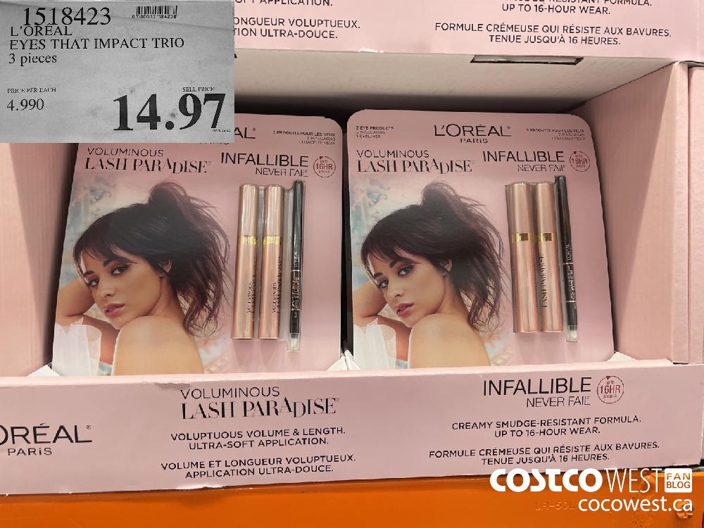 1518423 L'OREAL EYES THAT IMPACT TRIO 3 pieces $14.97
