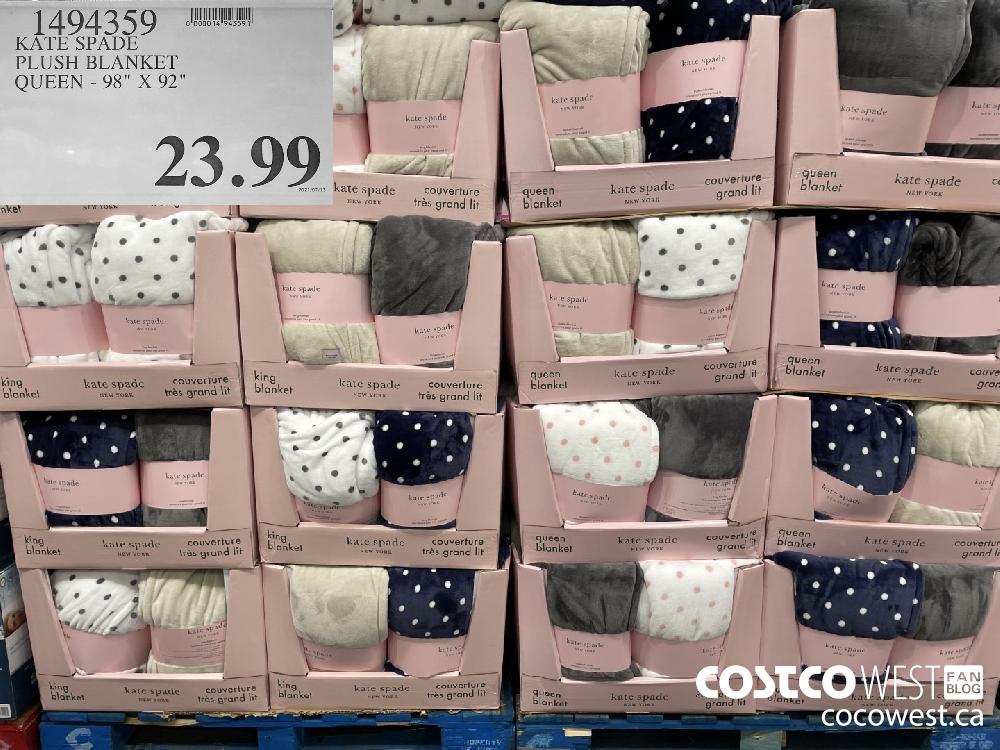1494359 KATE SPADE PLUSH BLANKET QUEEN = 98" x 92" $23.99
