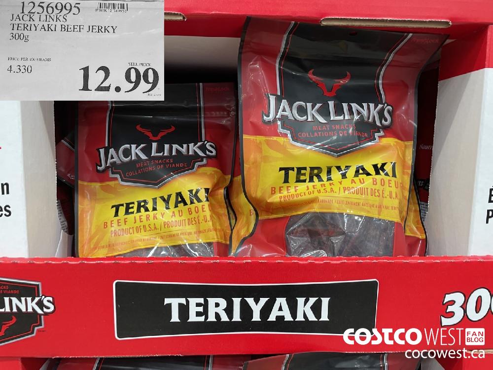 1256995 JACK LINKS TERIYAKI BEEF JERKY 300g $12.99