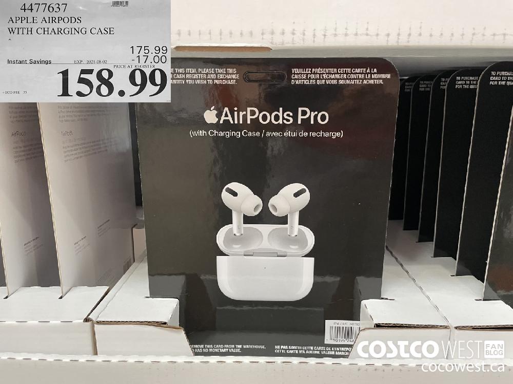 4477637 APPLE AIRPODS WITH CHARGING CASE ($17.00 INSTANT SAVINGS EXPIRES ON 2021-08-02) $158.99