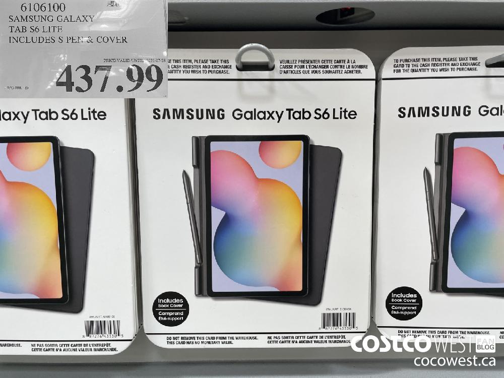 6106100 SAMSUNG GALAXY TAB S6 LITE INCLUDES S PEN & COVER (EXPIRES ON 2021-07-29) $437.99