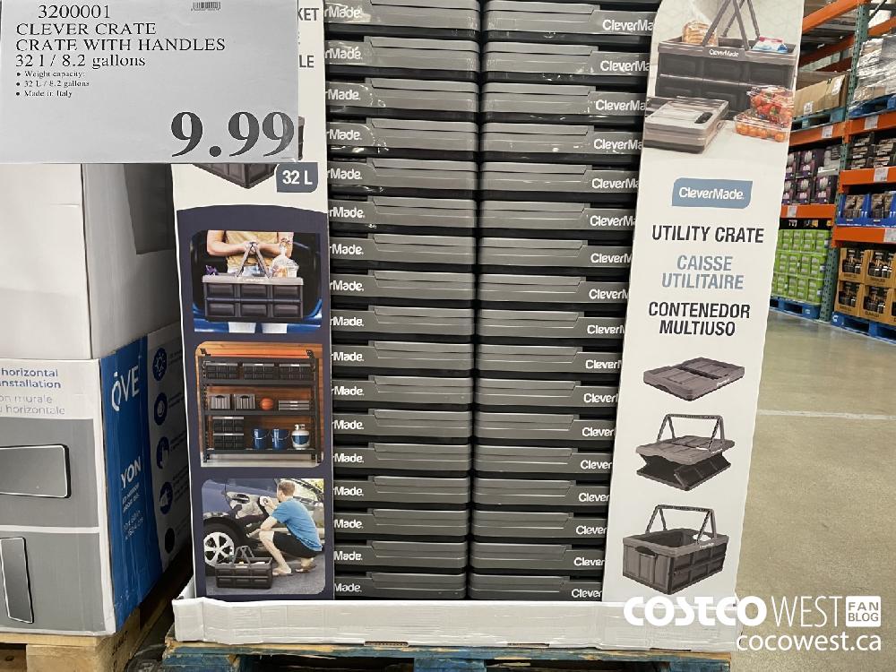 3200001 CLEVER CRATE CRATE WITH HANDLES 32 L / 8.2 gallons $9.99