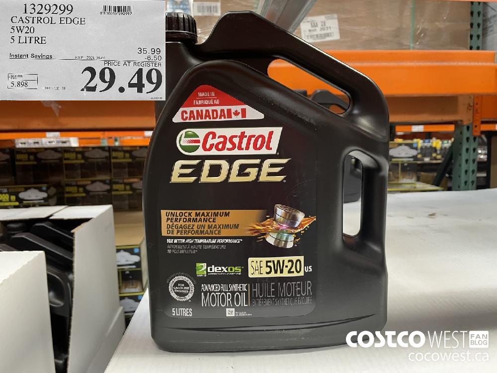 1329299 CASTROL EDGE 5W20 5 LITRE ($6.50 INSTANT SAVINGS EXPIRES ON 2021-08-01) $29.49