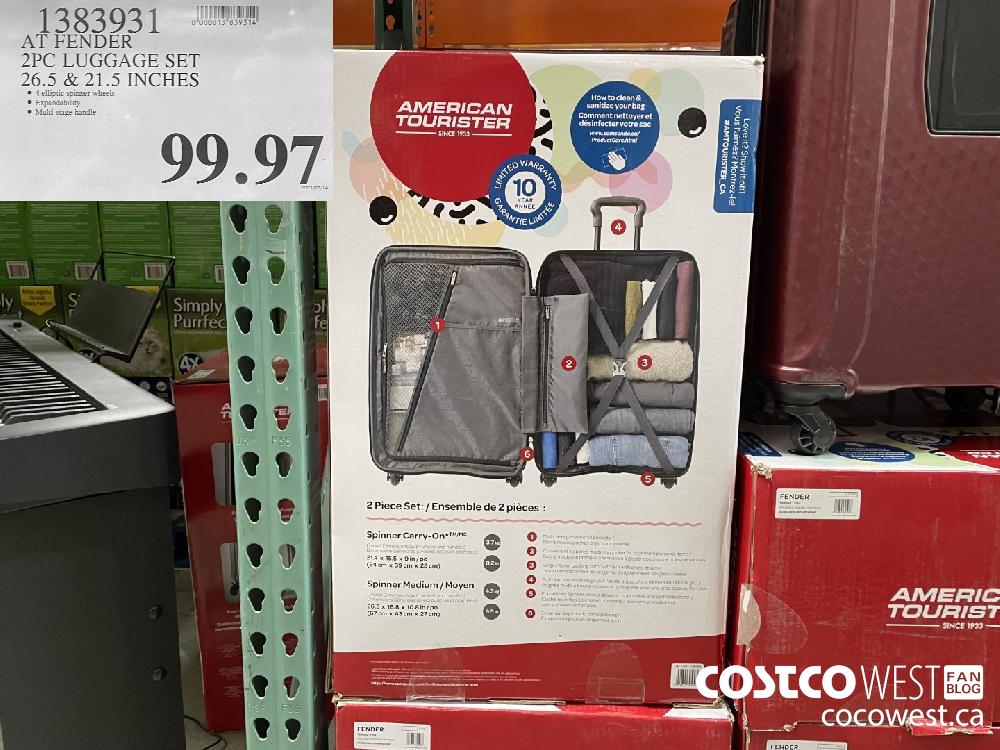 1383931 AT FENDER 2PC LUGGAGE SET 26.5 & 21.5 INCHES $99.97