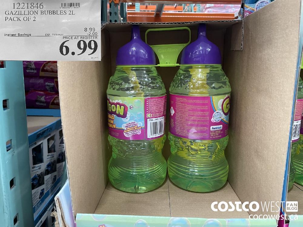 1221846 GAZILLION BUBBLES 2L PACK OF 2 ($2.00 INSTANT SAVINGS EXPIRES ON 2021-08-01) $6.99