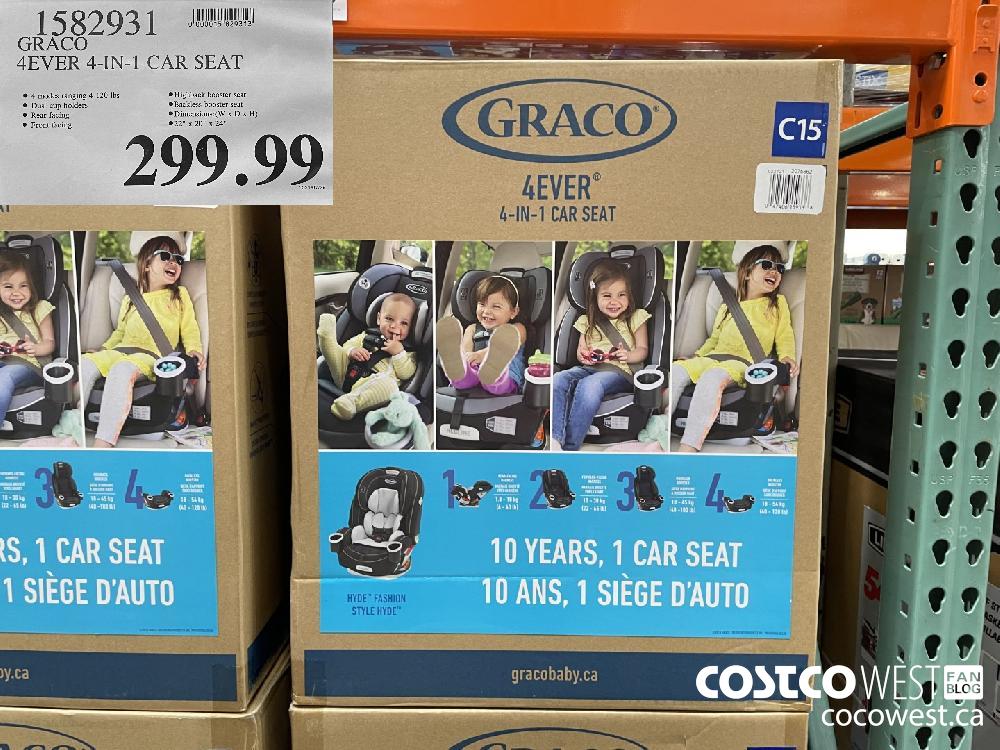 1582931 GRACO 4EVER 4-IN-I CAR SEAT $299.99
