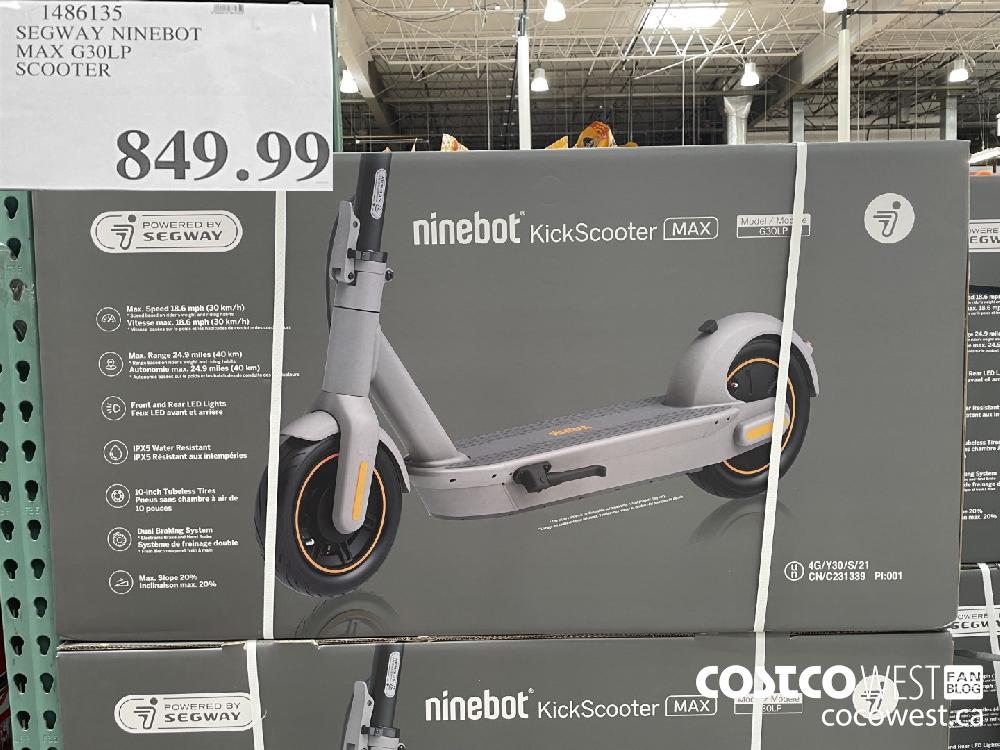 1486135 SEGWAY NINEBOT MAX G30LP SCOOTER $849.99