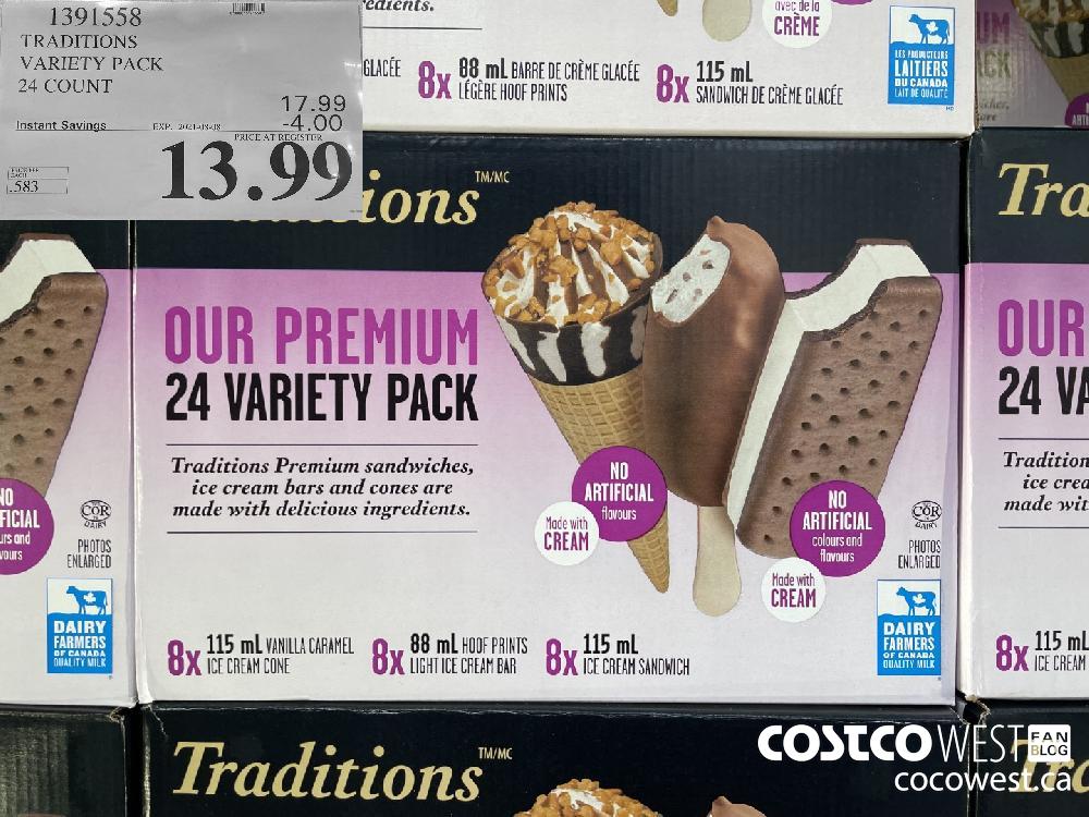 1391558 TRADITIONS VARIETY PACK 24 COUNT ($4.00 INSTANT SAVINGS EXPIRES ON 2021-08-08) $13.99