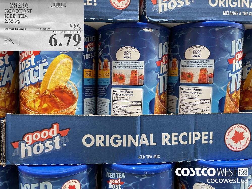 28236 GOODHOST ICED TEA 2.35 kg ($2.10 INSTANT SAVINGS EXPIRES ON 2021-08-08) $6.79
