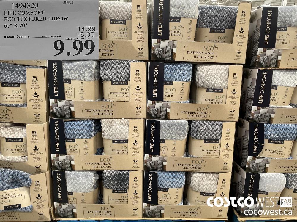 1494320 LIFE COMFORT ECO TEXTURED THROW 60" X 70" ($5.00 INSTANT SAVINGS EXPIRES ON 2021-08-01) $9.99