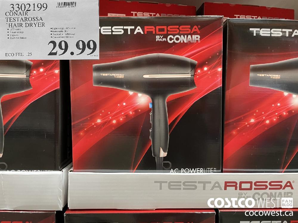 3302199 CONAIR TESTAROSSA HAIR DRYER $29.99