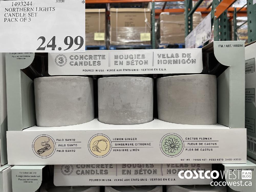 1493244 NORTHERN LIGHTS CANDLE SET PACK OF 3 $24.99
