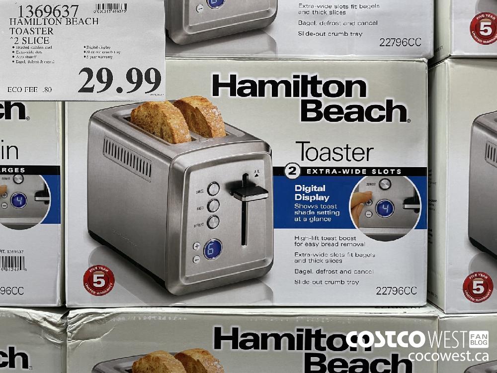 1369637 HAMILTON BEACH TOASTER 2 SLICE $29.99