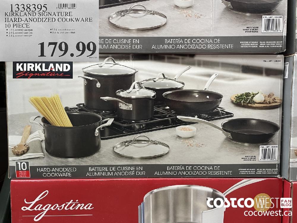 Kirkland Signature Hard Anodised Pot & Pan Cookware Set 10pc, Black, (1338395)