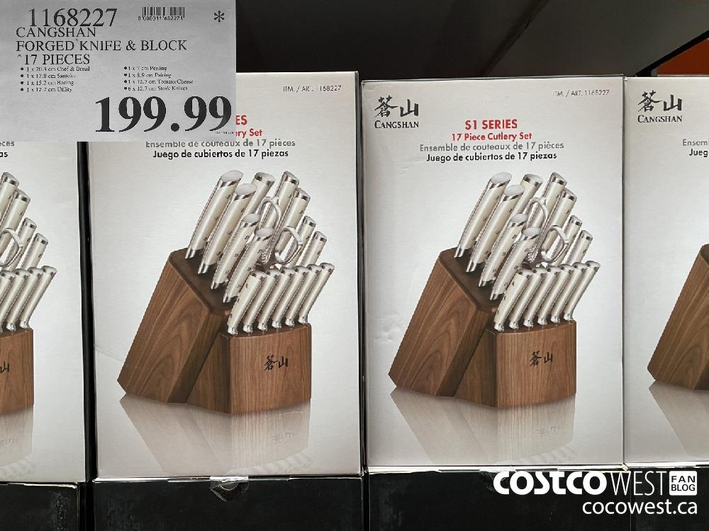 1168227 CANGSHAN FORGED KNIFE & BLOCK 17 PIECES $199.99