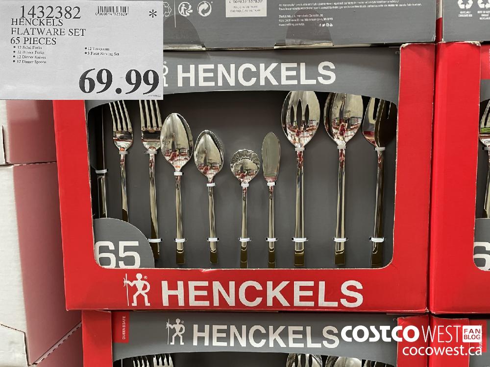 1432382 HENCKELS FLATWARE SET 65 PIECES $69.99