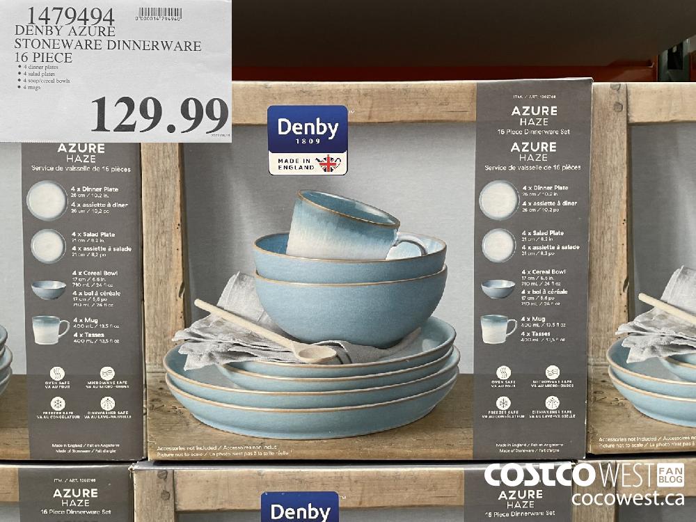 1479494 DENBY AZURE STONEWARE DINNERWARE $129.99
