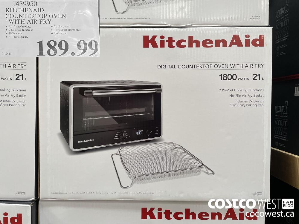 1439950 KITCHENAID COUNTERTOP OVEN WITH AIR FRY $189.99