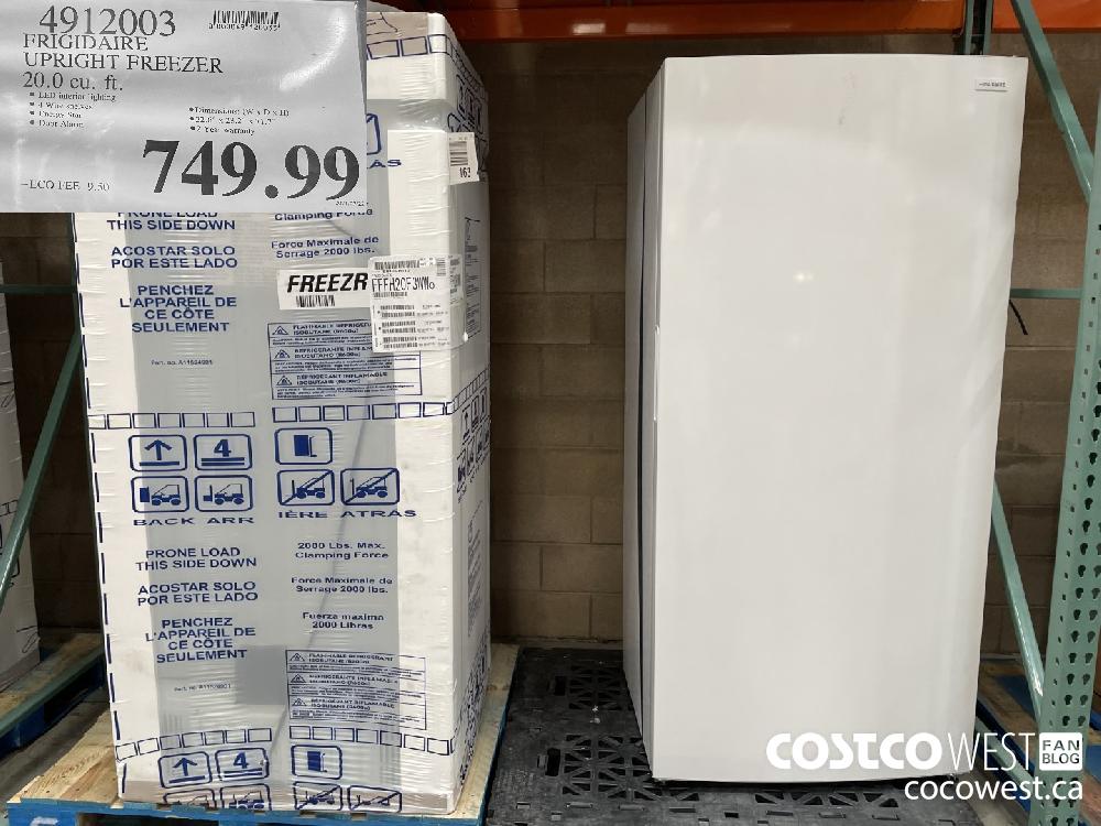 4912003 FRIGIDAIRE UPRIGHT FREEZER 20.0 cu. ft. $749.99