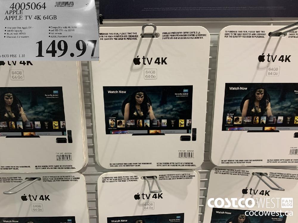 4005064 APPLE APPLE TV 4K 64GB $149.97