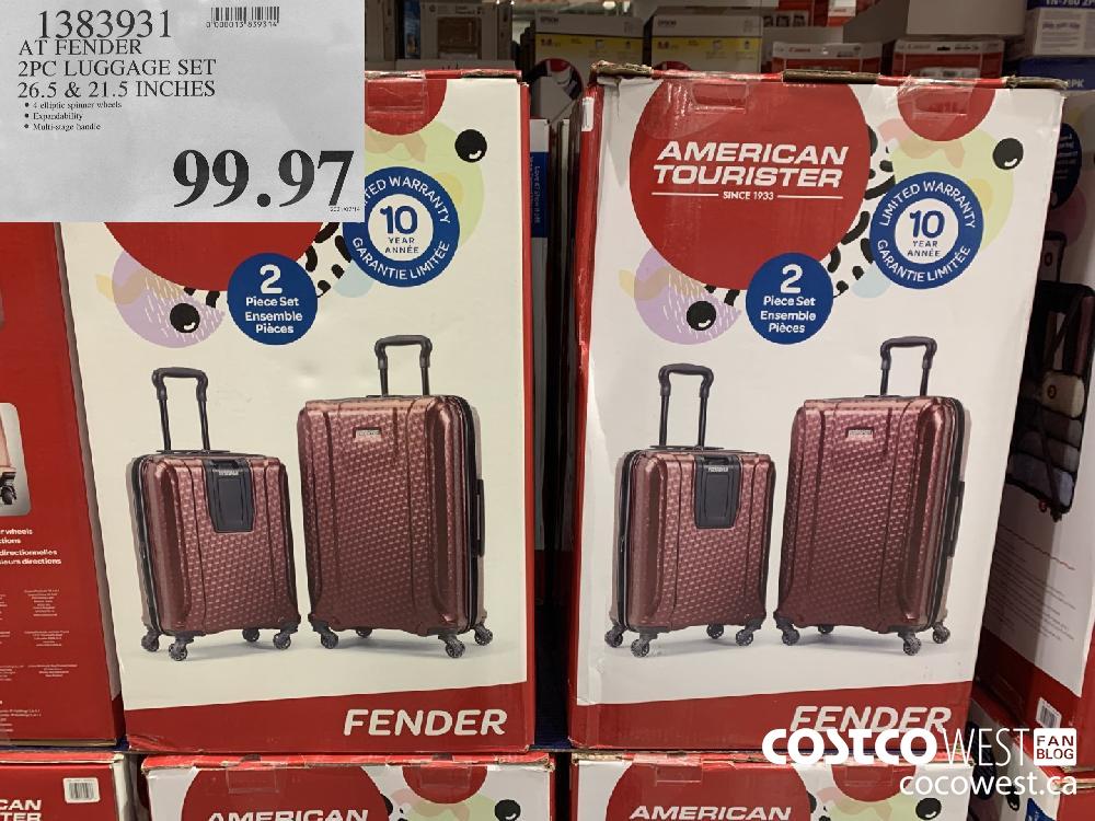 1383931 AT FENDER 2PC LUGGAGE SET 26.5 & 21.5 INCHES $99.97