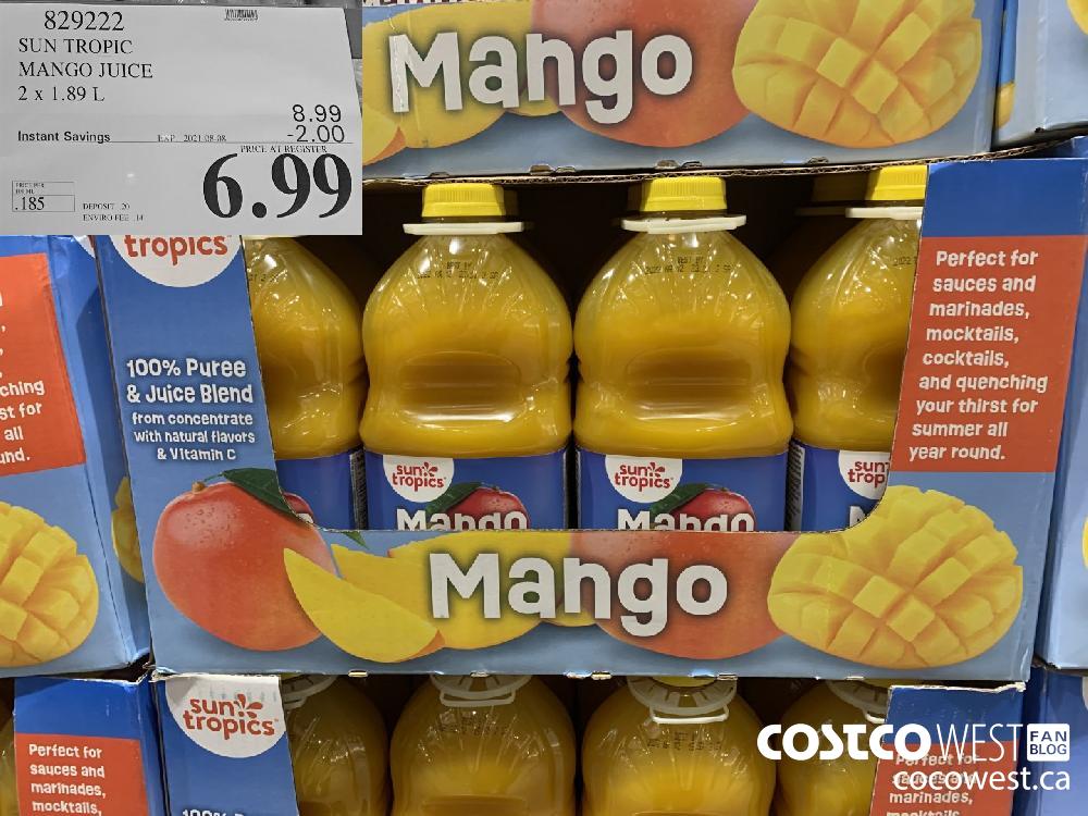 829222 SUN TROPIC MANGO JUICE 2 x 1.89 L ($2.00 INSTANT SAVINGS EXPIRES ON 2021-08-08) $6.99
