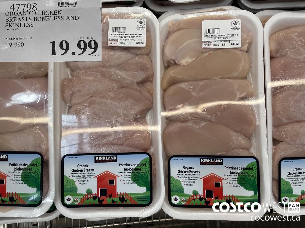 47798 ORGANIC CHICKEN BREASTS BONELESS AND SKINLESS $19.99