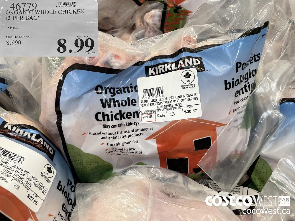 46779 ORGANIC WHOLE CHICKEN (2 PER BAG) $8.99