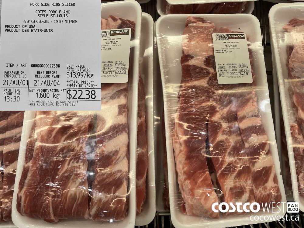 22396 PORK SIDE RIBS SLICED $13.99