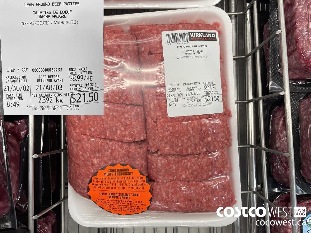 52733 LEAN GROUND BEEF PATTIES $8.99