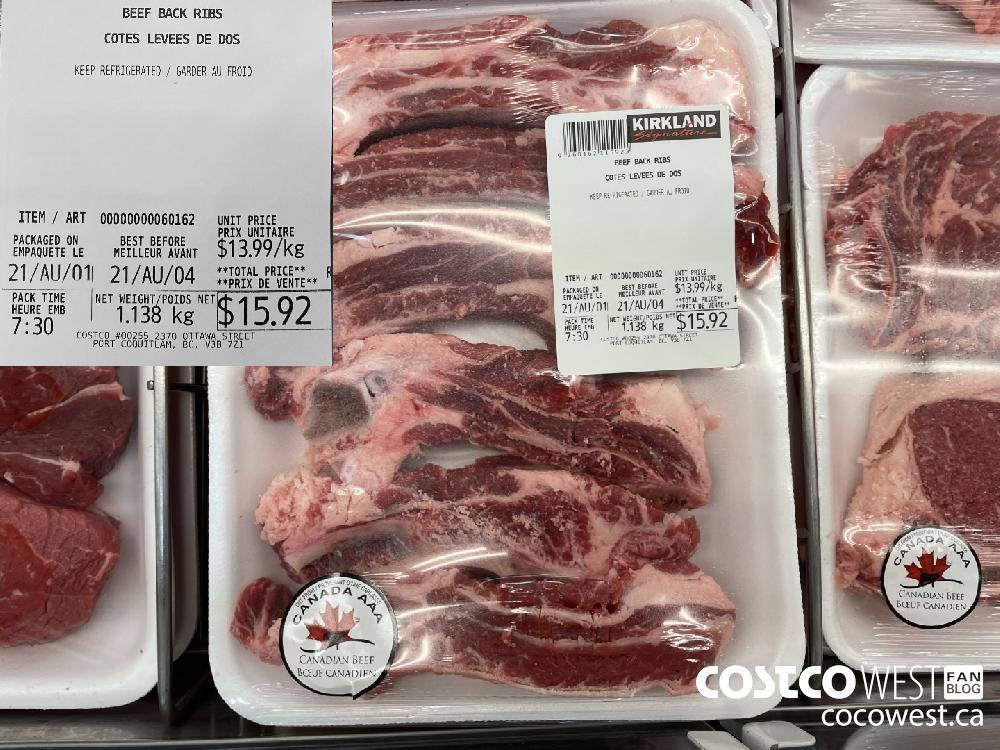 60162 BEEF BACK RIBS $13.99