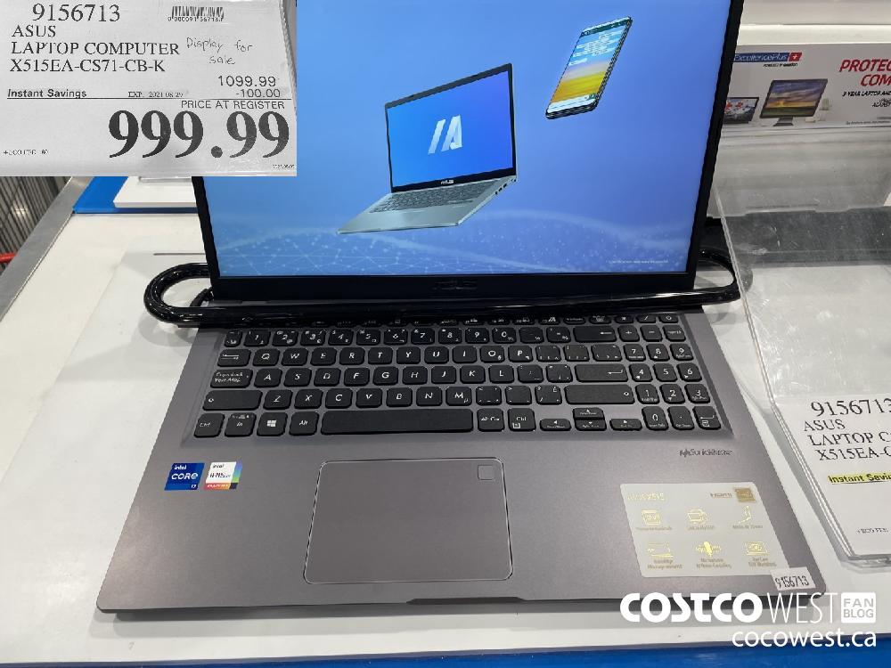 9156713 ASUS LAPTOP COMPUTERr X515EA-CS71-CB-K ($100.00 INSTANT SAVINGS EXPIRES ON 2021-08-29) $999.99