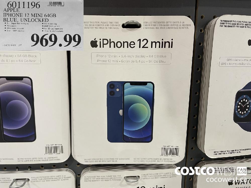 6011196 APPLE IPHONE 12 MINI 64GB BLUE, UNLOCKED $969.99