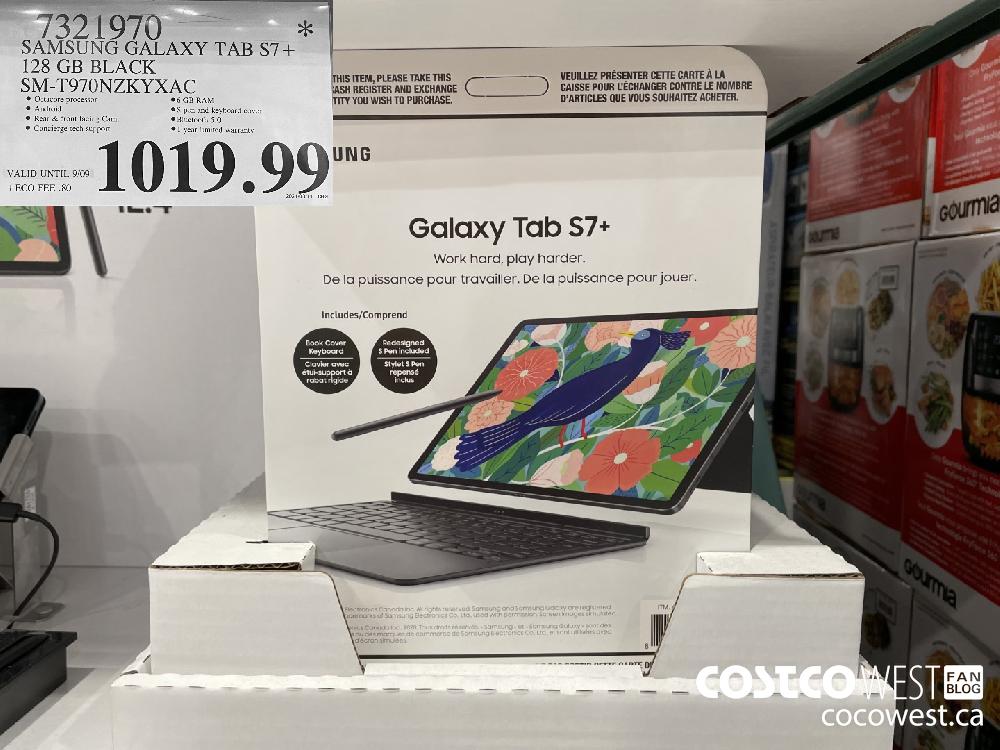 7321970 SAMSUNG GALAXY TAB S7+ 128 GB BLACK SM-T970NZKYXAC (EXPIRES ON 2021-09-09) $1019.99