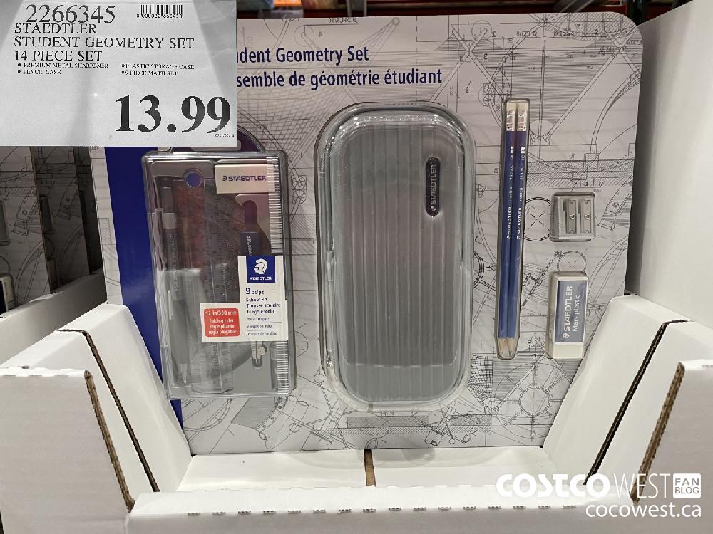 2266345 STAEDTLER STUDENT GEOMETRY SET 14 PIECE SET $13.99