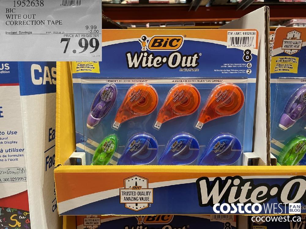1952638 BIC WITE OUT CORRECTION TAPE ($2.00 INSTANT SAVINGS EXPIRES ON 2021-08-29) $7.99