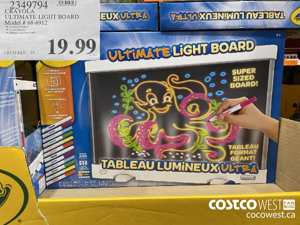 2349794 CRAYOLA ULTIMATE LIGHT BOARD Model # 68-6912 $19.99