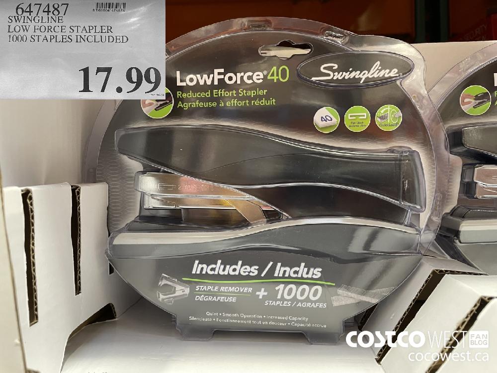 647487 SWINGLINE LOW FORCE STAPLER 1000 STAPLES INCLUDED $17.99