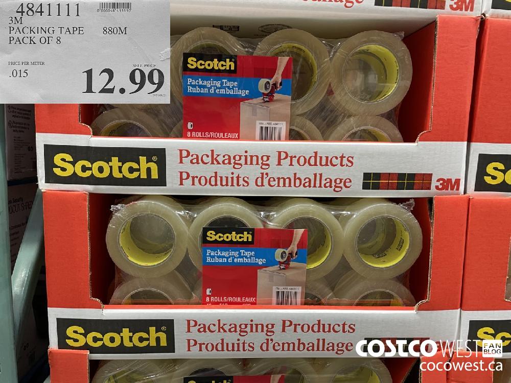 4841111 3M PACKING TAPE 880M PACK OF 8 $12.99