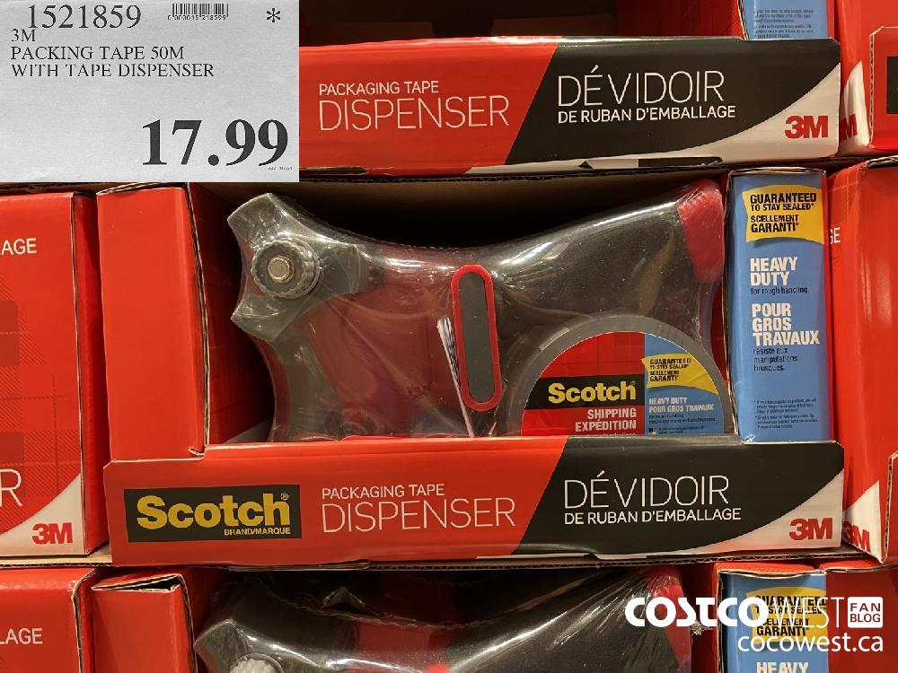 1521859 3M PACKING TAPE 50M WITH TAPE DISPENSER $17.99