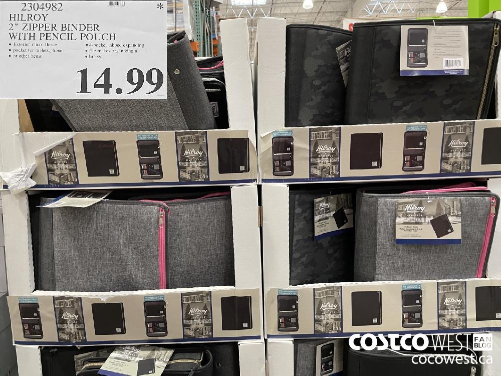 2304982 HILROY 2" ZIPPER BINDER WITH PENCIL POUCH $14.99