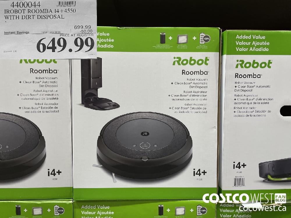 4400044 IROBOT ROOMBA I4+4550 WITH DIRT DISPOSAL ($50.00 INSTANT SAVINGS EXPIRES ON 2021-09-09) $649.99