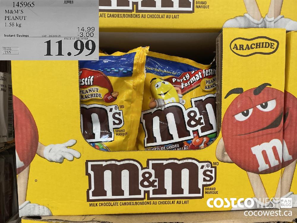 145965 M&M'S PEANUT 1.58 kg ($3.00 INSTANT SAVINGS EXPIRES ON 2021-09-05) $11.99