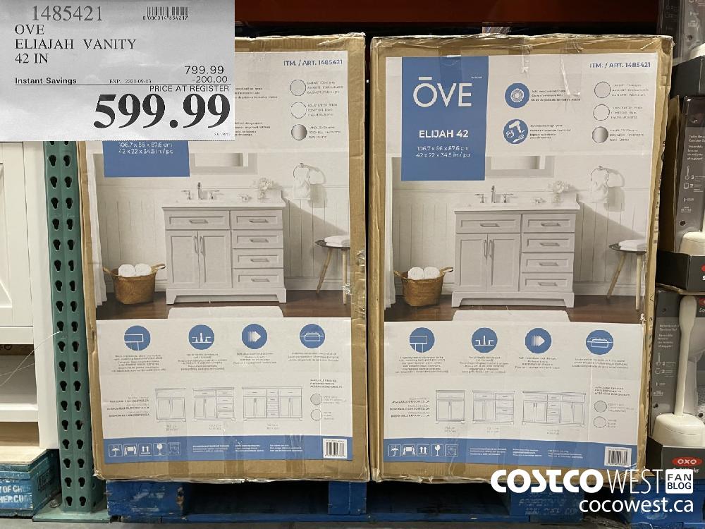 1485421 OVE ELIAJAH VANITY 42 IN ($200.00 INSTANT SAVINGS EXPIRES ON 2021-09-13) $599.99